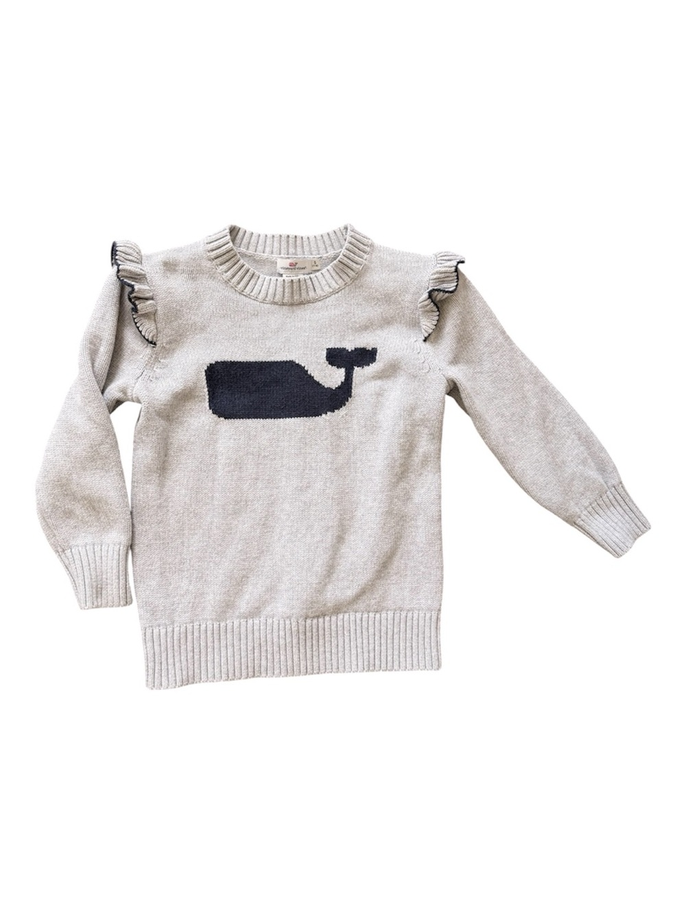Vineyard Vines Girls Whale Sweater - Size Small 7-8